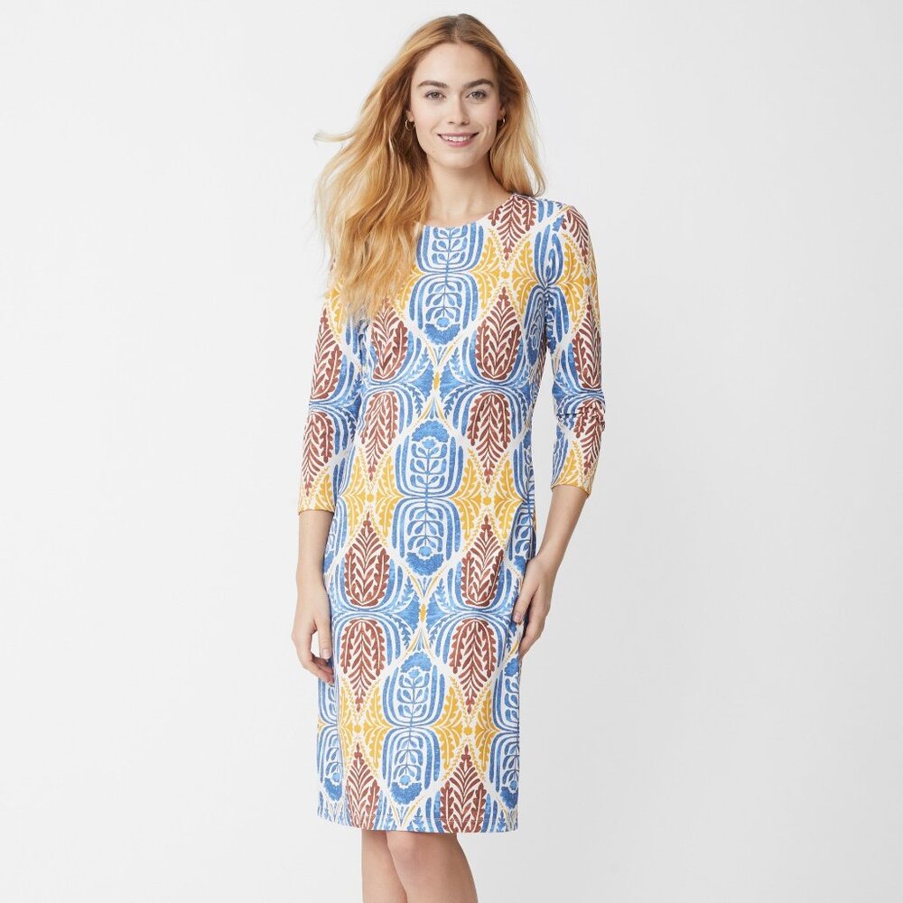 J. McLaughlin Women's Sophia Dress Large Knee Length 3/4 Sleeve Career Office